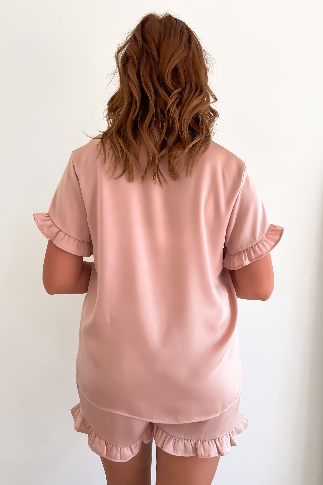 Lux Satin PJ Set Light Pink - Nightly Co.
